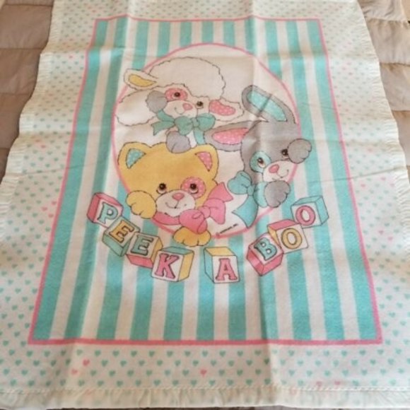 Other New Vintage Baby Peek A Boo Baby Blanket Kitten